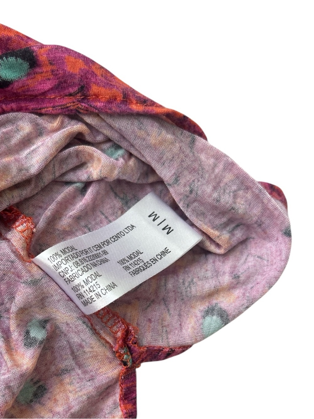 SOFIA by ViX Pink Peacock-Print Swim Coverup size M - Picture 5 of 6